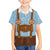 Traditional German Costume - Lederhosen and Soft Pretzel Family Matching Summer Maxi Dress and Hawaiian Shirt Red Plaid Pattern with Edelweiss Flowers
