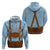 Traditional German Costume - Lederhosen and Soft Pretzel Hoodie Red Plaid Pattern with Edelweiss Flowers