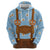 Traditional German Costume - Lederhosen and Soft Pretzel Hoodie Red Plaid Pattern with Edelweiss Flowers