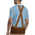 Traditional German Costume - Lederhosen and Soft Pretzel Rugby Jersey Red Plaid Pattern with Edelweiss Flowers