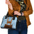 Traditional German Costume - Lederhosen and Soft Pretzel Shoulder Handbag Red Plaid Pattern with Edelweiss Flowers
