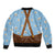 Traditional German Costume - Lederhosen and Soft Pretzel Sleeve Zip Bomber Jacket Red Plaid Pattern with Edelweiss Flowers