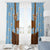 Traditional German Costume - Lederhosen and Soft Pretzel Window Curtain Red Plaid Pattern with Edelweiss Flowers