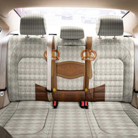 Traditional German Costume - Lederhosen and Soft Pretzel Back Car Seat Cover Old Vintage Bavarian Pattern