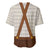Traditional German Costume - Lederhosen and Soft Pretzel Baseball Jersey Old Vintage Bavarian Pattern