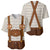 Traditional German Costume - Lederhosen and Soft Pretzel Baseball Jersey Old Vintage Bavarian Pattern