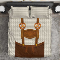 Traditional German Costume - Lederhosen and Soft Pretzel Bedding Set Old Vintage Bavarian Pattern