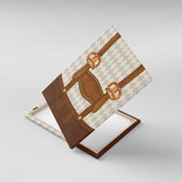 Traditional German Costume - Lederhosen and Soft Pretzel Canvas Wall Art Old Vintage Bavarian Pattern