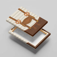 Traditional German Costume - Lederhosen and Soft Pretzel Canvas Wall Art Old Vintage Bavarian Pattern