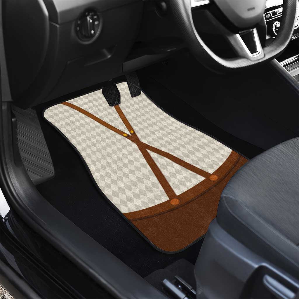 Traditional German Costume - Lederhosen and Soft Pretzel Car Mats Old Vintage Bavarian Pattern