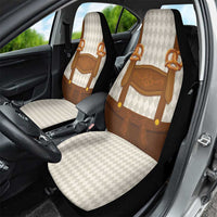Traditional German Costume - Lederhosen and Soft Pretzel Car Seat Cover Old Vintage Bavarian Pattern