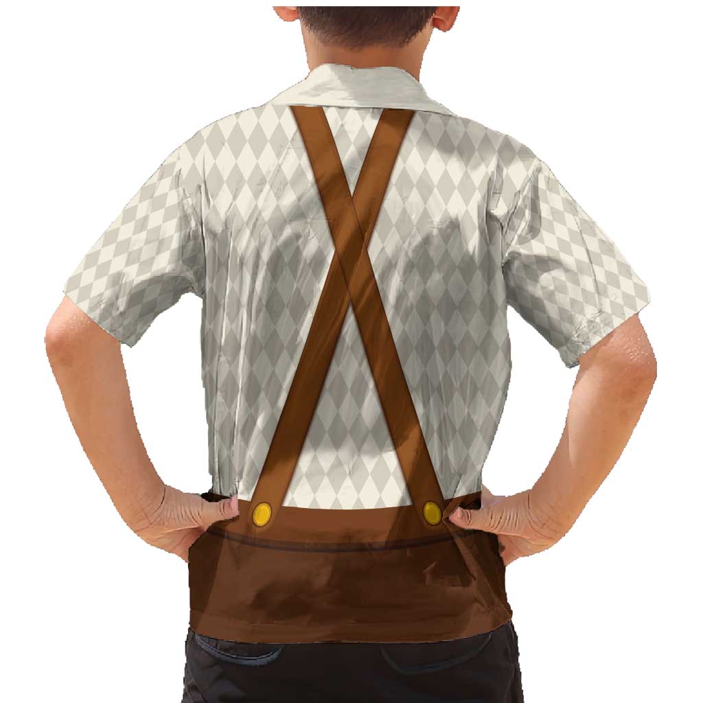 Traditional German Costume - Lederhosen and Soft Pretzel Family Matching Mermaid Dress and Hawaiian Shirt Old Vintage Bavarian Pattern