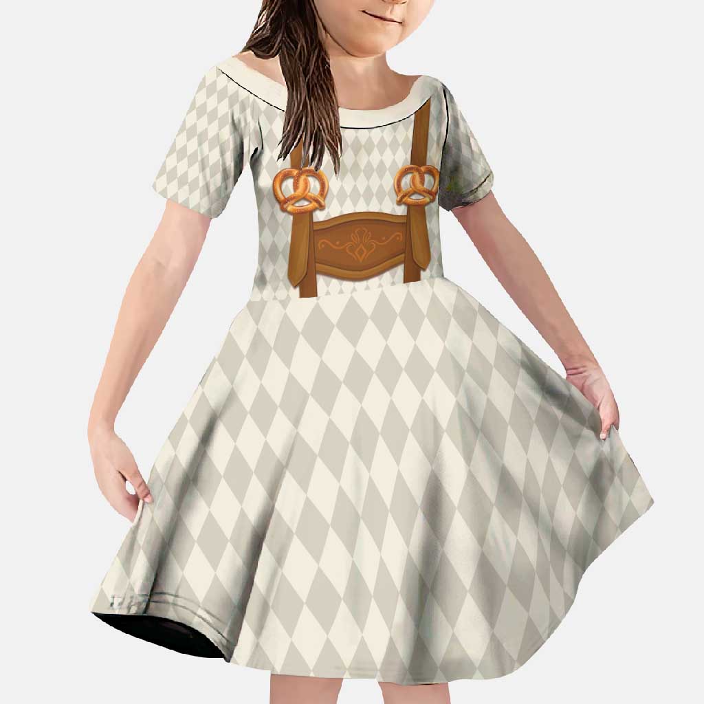 Traditional German Costume - Lederhosen and Soft Pretzel Family Matching Mermaid Dress and Hawaiian Shirt Old Vintage Bavarian Pattern