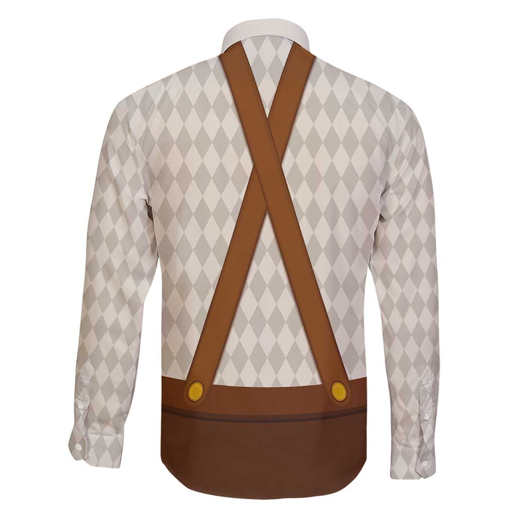 Traditional German Costume - Lederhosen and Soft Pretzel Family Matching Short Sleeve Bodycon Dress and Hawaiian Shirt Old Vintage Bavarian Pattern