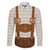 Traditional German Costume - Lederhosen and Soft Pretzel Family Matching Summer Maxi Dress and Hawaiian Shirt Old Vintage Bavarian Pattern