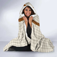 Traditional German Costume - Lederhosen and Soft Pretzel Hooded Blanket Old Vintage Bavarian Pattern