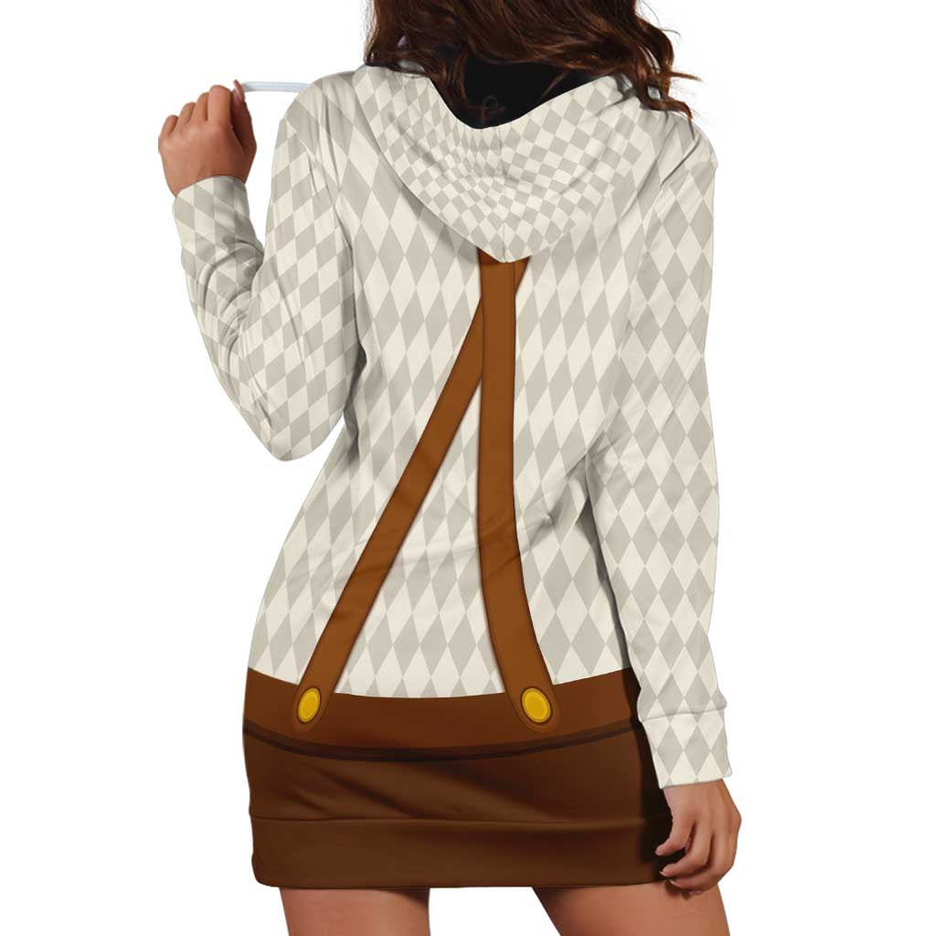 Traditional German Costume - Lederhosen and Soft Pretzel Hoodie Dress Old Vintage Bavarian Pattern