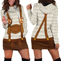 Traditional German Costume - Lederhosen and Soft Pretzel Hoodie Dress Old Vintage Bavarian Pattern
