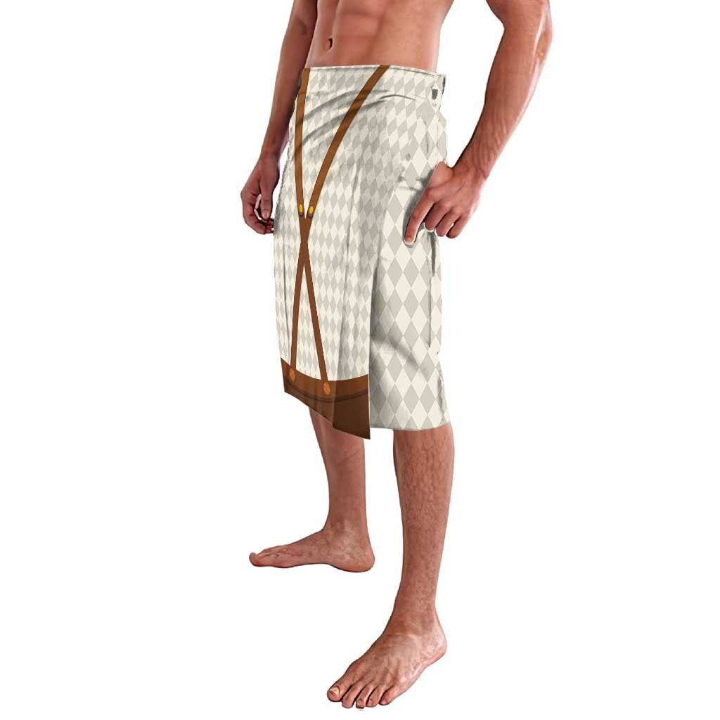 Traditional German Costume - Lederhosen and Soft Pretzel Lavalava Old Vintage Bavarian Pattern