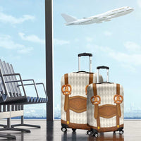 Traditional German Costume - Lederhosen and Soft Pretzel Luggage Cover Old Vintage Bavarian Pattern