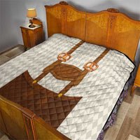 Traditional German Costume - Lederhosen and Soft Pretzel Quilt Old Vintage Bavarian Pattern