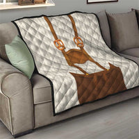 Traditional German Costume - Lederhosen and Soft Pretzel Quilt Old Vintage Bavarian Pattern