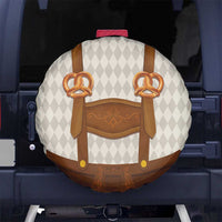 Traditional German Costume - Lederhosen and Soft Pretzel Spare Tire Cover Old Vintage Bavarian Pattern