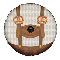 Traditional German Costume - Lederhosen and Soft Pretzel Spare Tire Cover Old Vintage Bavarian Pattern
