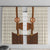 Traditional German Costume - Lederhosen and Soft Pretzel Window Curtain Old Vintage Bavarian Pattern