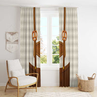 Traditional German Costume - Lederhosen and Soft Pretzel Window Curtain Old Vintage Bavarian Pattern