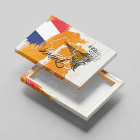 Bastille Day Canvas Wall Art France Typography Art Grunge Style