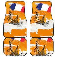 Bastille Day Car Mats France Typography Art Grunge Style