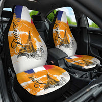 Bastille Day Car Seat Cover France Typography Art Grunge Style