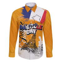 Bastille Day Family Matching Long Sleeve Bodycon Dress and Hawaiian Shirt France Typography Art Grunge Style