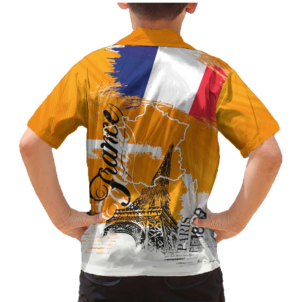 Bastille Day Family Matching Mermaid Dress and Hawaiian Shirt France Typography Art Grunge Style