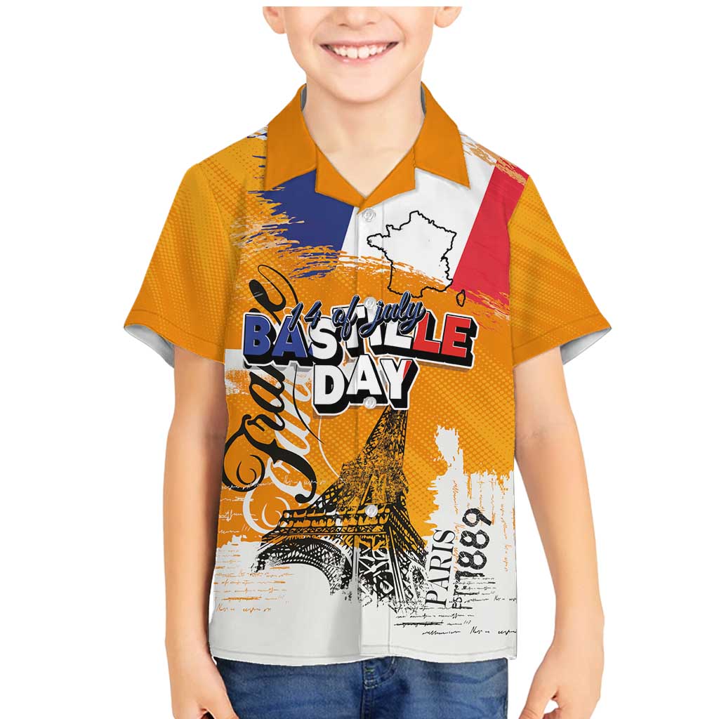 Bastille Day Family Matching Mermaid Dress and Hawaiian Shirt France Typography Art Grunge Style