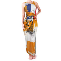 Bastille Day Family Matching Tank Maxi Dress and Hawaiian Shirt France Typography Art Grunge Style