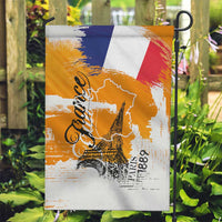 Bastille Day Garden Flag France Typography Art Grunge Style