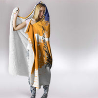 Bastille Day Hooded Blanket France Typography Art Grunge Style