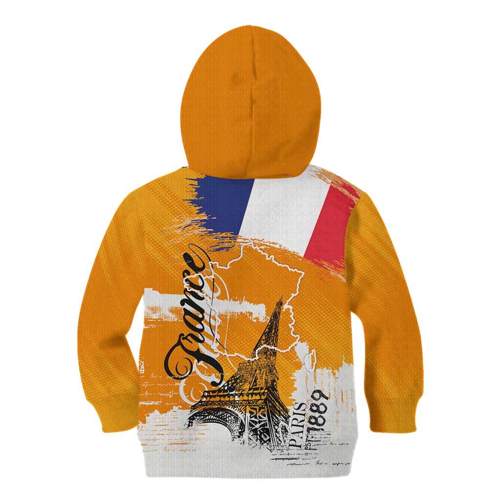 Bastille Day Kid Hoodie France Typography Art Grunge Style