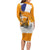 Bastille Day Long Sleeve Bodycon Dress France Typography Art Grunge Style