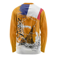 Bastille Day Long Sleeve Shirt France Typography Art Grunge Style