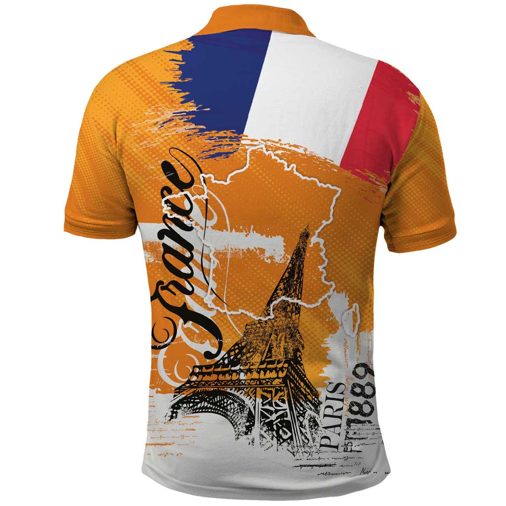 Bastille Day Polo Shirt France Typography Art Grunge Style
