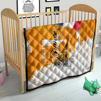 Bastille Day Quilt France Typography Art Grunge Style