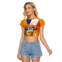 Bastille Day Raglan Cropped T Shirt France Typography Art Grunge Style