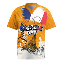 Bastille Day Rugby Jersey France Typography Art Grunge Style