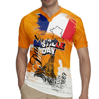 Bastille Day Rugby Jersey France Typography Art Grunge Style