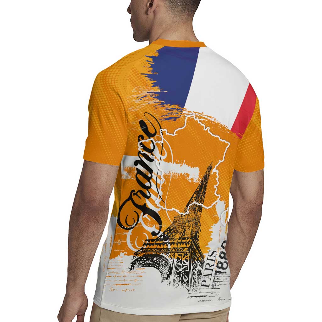 Bastille Day Rugby Jersey France Typography Art Grunge Style