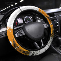 Bastille Day Steering Wheel Cover France Typography Art Grunge Style