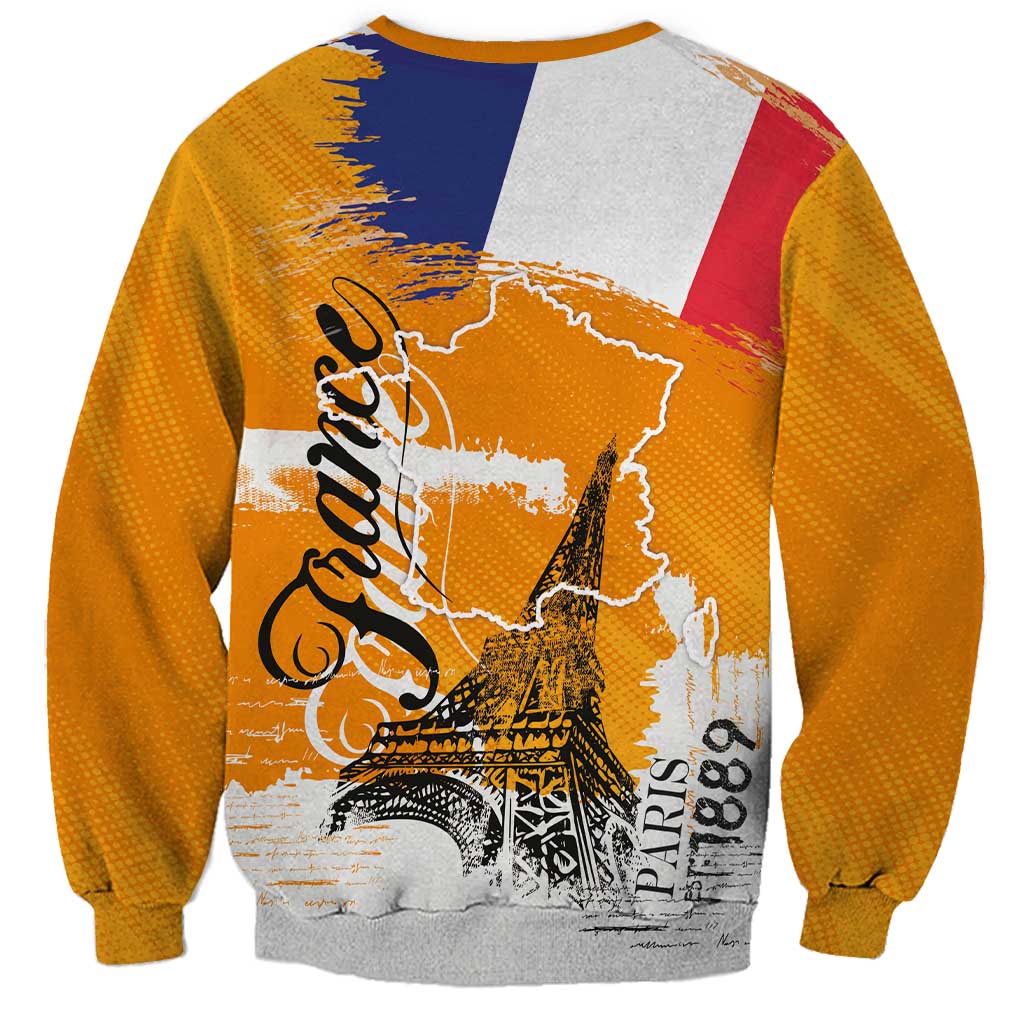 Bastille Day Sweatshirt France Typography Art Grunge Style
